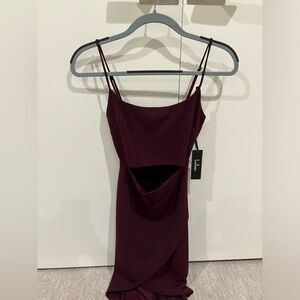 Lulus- Cutout Dress- Plum- Small